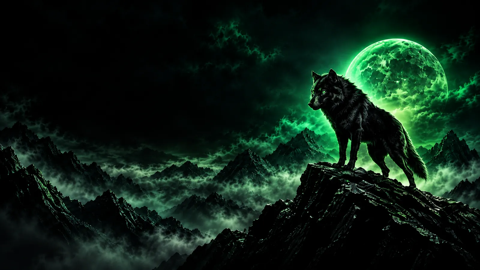 RIP MODE wolf on ridge